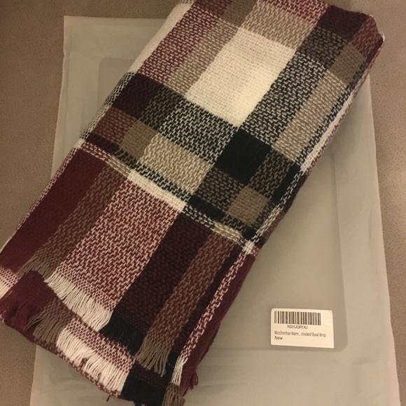 Two Checkered Shawl Wraps - Picture 1 of 6